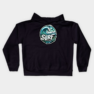 Surf wave club summer Kids Hoodie